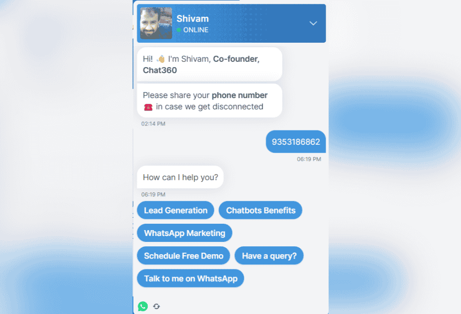 conversational chatbot flow
