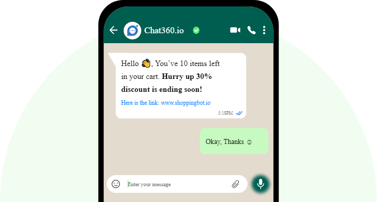 Whatsapp Chatbot Offering Special Discounts