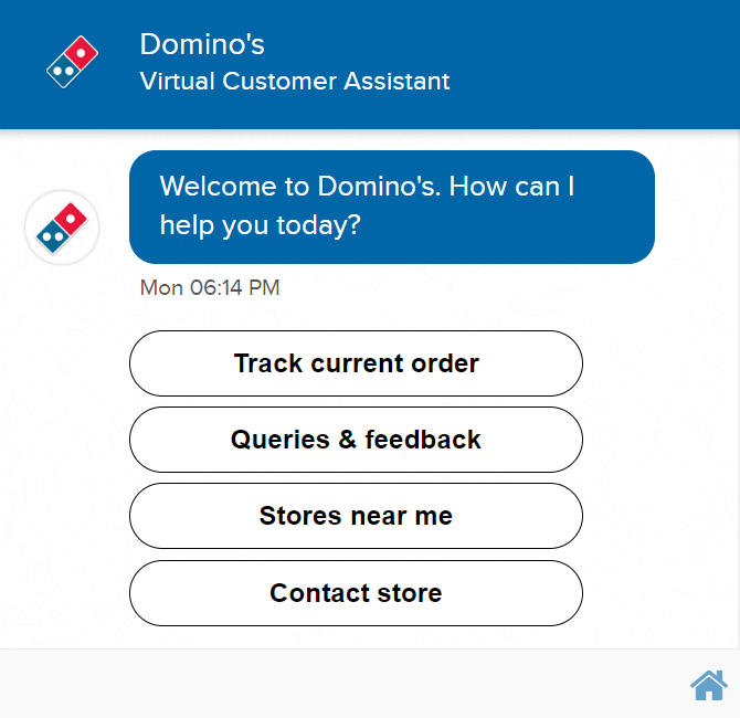 Dominos AI chatbot