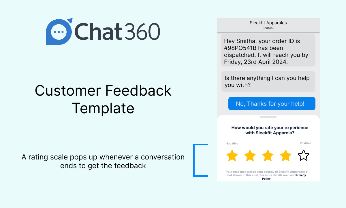 Customer feedback template