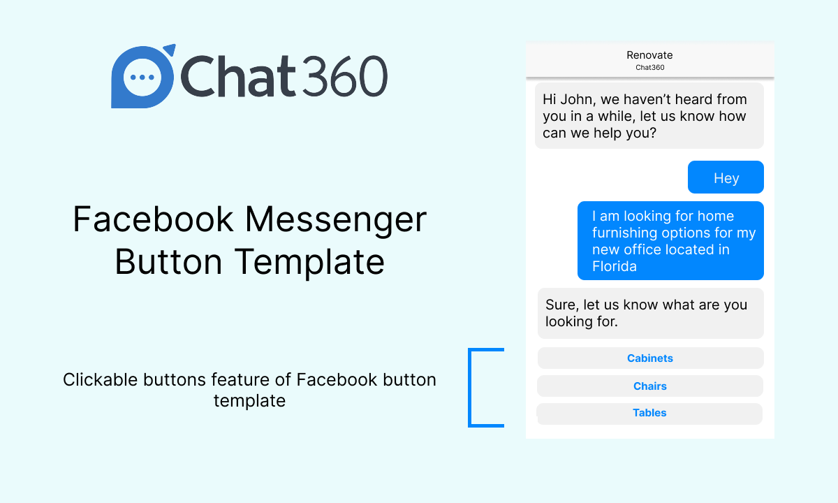 Facebook Messenger Button Template