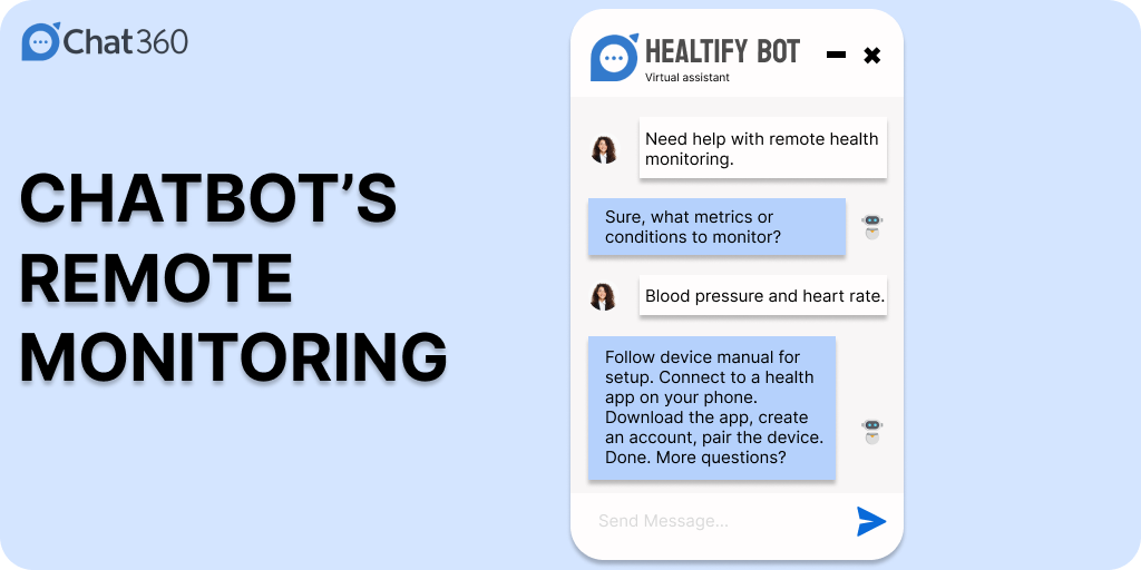 Chatbot helping human in remote monitoring