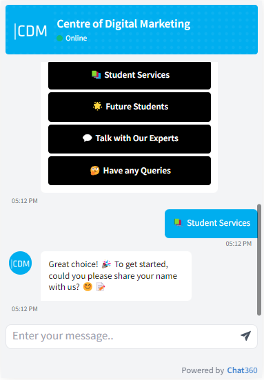 Centre of Digital Marketing Chatbot