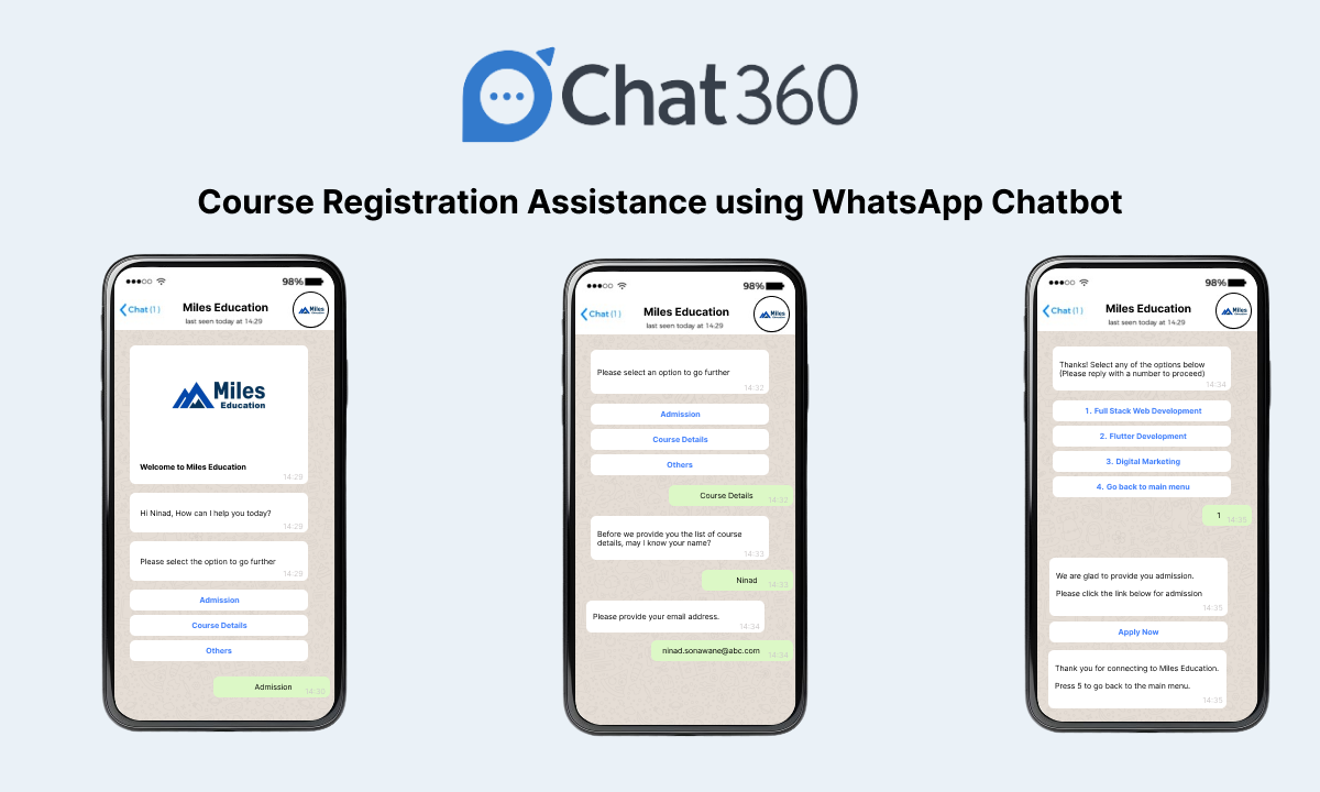 Course Registration Assistance using WhatsApp Chatbot